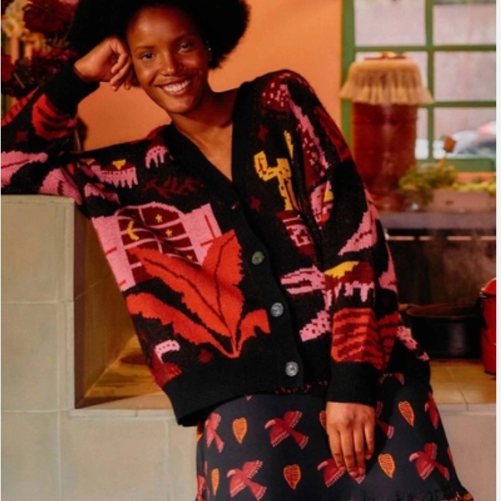 Farm RIO Colorful Patterned Women's Sweater